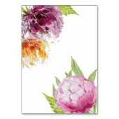 Numéro De Table Aquarelle Floral Mariage (Dos)