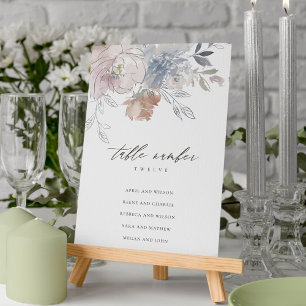 Numéro De Table Aquarelle florale Mariage floral