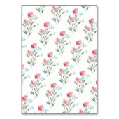 Numéro De Table Aquarelle florale Mariage Table des affectations d (Dos)