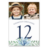 Numéro De Table Aquarelle Florale Photos Mariage Numéro de tableau (Dos)