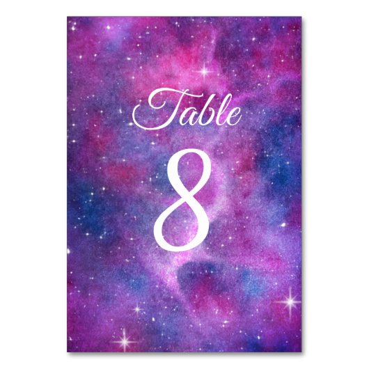 Numéro De Table Aquarelle Galaxy (Par défaut)