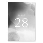 Numéro De Table Aquarelle Gris Ombre pour toujours Mariage moderne (Dos)