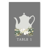 Numéro De Table Aquarelle gris thé nuptiale (Dos)