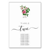 Numéro De Table Aquarelle Hibiscus Tropical Mariage d'été (Par défaut)