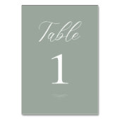 Numéro De Table Aquarelle italienne Sage Green House Mariage (Par défaut)