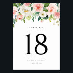 Numéro De Table Aquarelle Jardin Fleurs Printemps Mariage<br><div class="desc">Carte de numéros de table personnalisable avec des bouquets aquarelle fleuris de rose,  rose et blanche roses,  dahlias et pivoines. Personnalisez en ajoutant vos détails. Ces cartes de numéros de table à fleurs sont parfaites pour les mariages,  les douches nuptiales,  les fêtes d'anniversaire,  et plus encore.</div>
