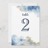 Numéro de table aquarelle Lux (Dos)