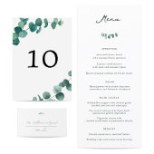 Numéro De Table Aquarelle Mariage Adélaïde Eucalyptus