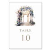 Numéro De Table Aquarelle Mariage Arc Floral Photo personnalisée (Par défaut)