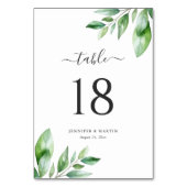 Numéro De Table Aquarelle Mariage de verdure (Par défaut)