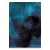 Numéro De Table Aquarelle Marine Blue Moody Rose Mariage or (Dos)