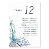 Numéro De Table Aquarelle Moderne Ocean Beach Mariage Siège (Dos)
