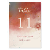 Numéro De Table Aquarelle moderne Terracotta Desert Boho Mariage (Par défaut)