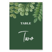 Numéro De Table Aquarelle moderne vert émeraude Mariage vert émera (Dos)