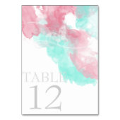 Numéro De Table Aquarelle Papillon à tête molle (Dos)