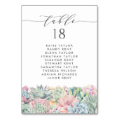 Numéro De Table Aquarelle Pastel Succulents Siège Mariage (Par défaut)