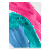 Numéro De Table Aquarelle rose chaud (Dos)