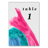 Numéro De Table Aquarelle rose chaud (Par défaut)