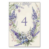 Numéro De Table Aquarelle rose et violet Mariage (Par défaut)
