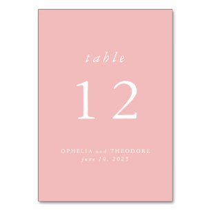 Numéro De Table Aquarelle rose fleur sauvage Élégante photo de mar