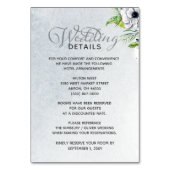 Numéro De Table Aquarelle rustique Dusty Bleu Nature Floral Mariag (Par défaut)