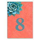 Numéro De Table Aquarelle Succulente Dentelle orange (Dos)