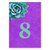 Numéro De Table Aquarelle Succulente dentelle pourpre (Dos)