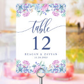 Numéro De Table Aquarelle Succulents Floral Chic Cactus Mariage