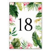 Numéro De Table Aquarelle Tropical Frame Mariage été (Par défaut)