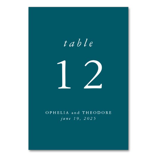 Numéro De Table Aquarelle turquoise Botanique Vert Mariage Photo (Par défaut)