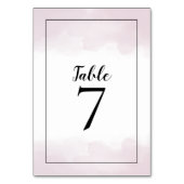 Numéro De Table Aquarelles rose vif Mariage de script noir (Par défaut)