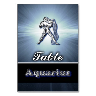 Numéro De Table Aquarius