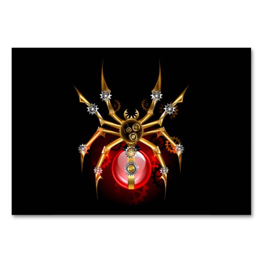 Numéro De Table Araignée en vapeur noire (Devant)