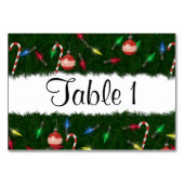 Numéro De Table Arbre de Noël (Dos)