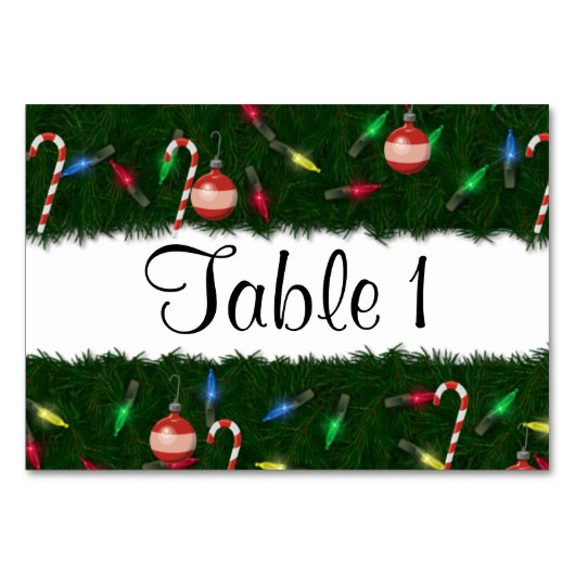 Numéro De Table Arbre de Noël (Devant)