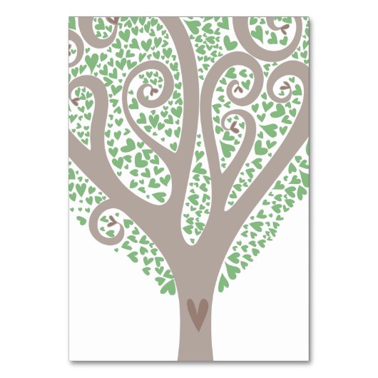 Numéro De Table Arbre des coeurs (Dos)