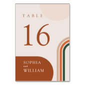 Numéro De Table Arc Abstrait Beige Numéros de tableau (Par défaut)