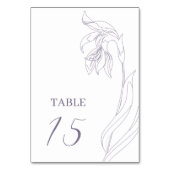 Numéro De Table Arc de fleurs d'art de ligne Lavender (Dos)