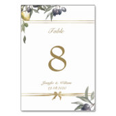 Numéro De Table Arc d'or Olives & citrons (Par défaut)