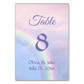 Numéro De Table Arc en ciel d'espoir - pastel, mariage (Par défaut)