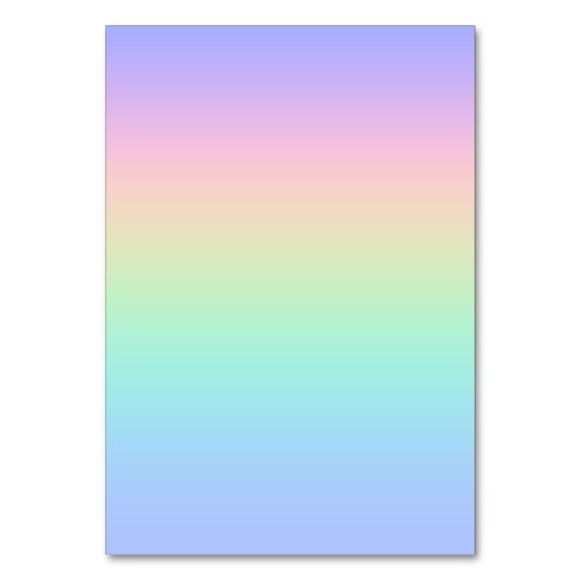 Numéro De Table Arc-en-ciel pastel (Dos)