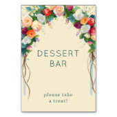 Numéro De Table Arc floral crème joyeuse (Dos)