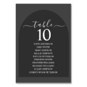 Numéro De Table Arc gris foncé simple moderne (Par défaut)