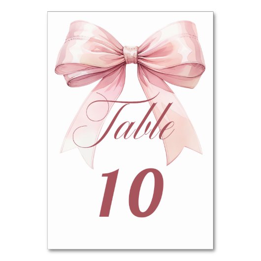 Numéro De Table Arc rose (Dos)