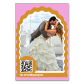 Numéro De Table Arc rose et jaune rétro (Dos)