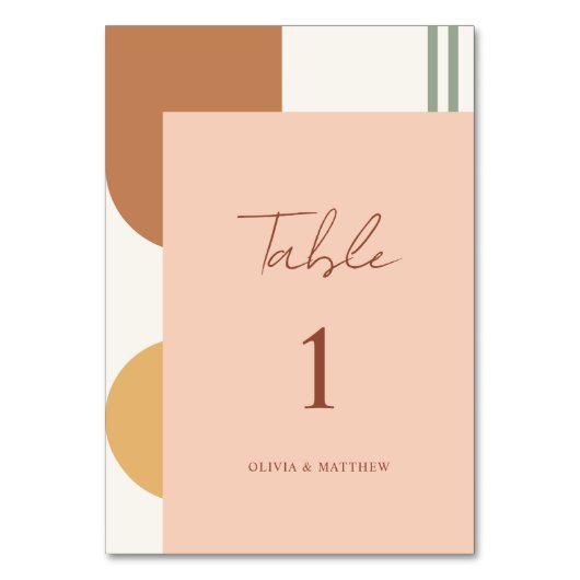 Numéro de table Arch Bohème Rustique Orange Brûlé (Par défaut)