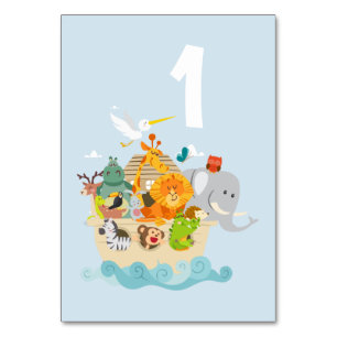 Numéro De Table Arche de Noé - animaux