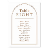 Numéro De Table Arche minimale du tableau des places (Dos)