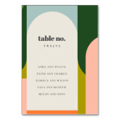 Numéro De Table Arche rétro super Abstrait Mariage (Dos)