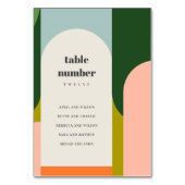 Numéro De Table Arche rétro super Mariage Abstrait (Par défaut)